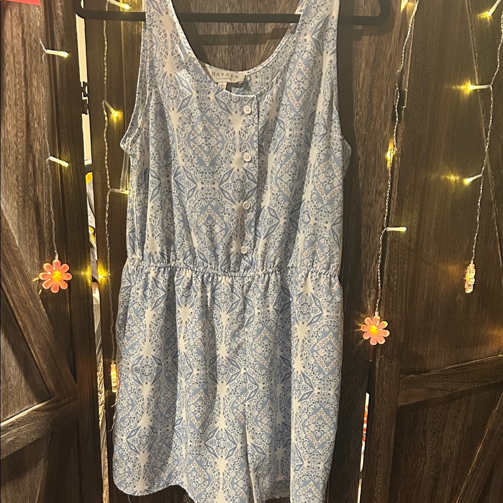 Matilda Jane Blue and White Patterned Kids Romper